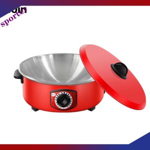 Sporter Electric Caldron Red Electric Frying Pan Steaming Boiling Stewing Multifunctional Electric Chafing Dish