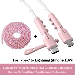 DAMILE CP10 Original Data Line Protector For iPhone/Android USB Charger Cord Saver Wire Winder Protection Soft Silicone Cable Protector Tool