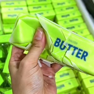 LFKFPK Wax Coating Butter Stick Squishy Sound Crispy Sensory Fidget Crunchy Butter Stick Boys Girls Pinch Butter Bar Toy Adult Kids