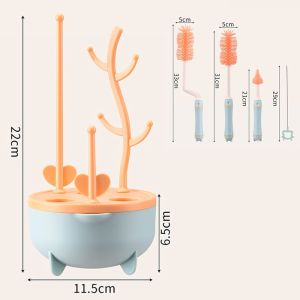 Bartley-lz COD แปรงขวด ชุดแปรงทําความสะอาด ยางนุ่ม ด้ามจับยาว สําหรับล้างขวดน้ํา ขวดนมเด็กทารก