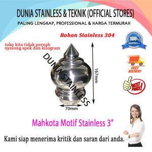 Mahkota Motif Stainless Steel 3in Perlengkapan aksesories digunakan untuk hiasan pagartanggadll.