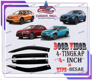 (4 PCS) Best Quality MOVE-Air Press Subaru XV Window DOOR VISOR SUBARU XV 1SET 4Pcs  (With 3M adhesive tape)