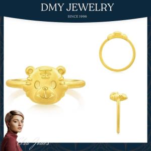 DMY Jewelry Cincin Budak Perempuan/Emas 916 Original Lelong/Fashion Tiger Ring/Kpop Merch