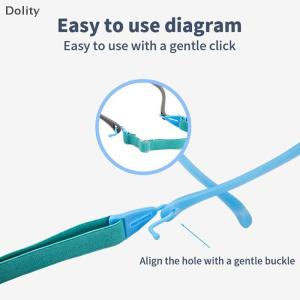 🎁【Special price】Dolity 1ชิ้นเชือกแว่นตากันลื่นห่วงโซ่แว่นตาปรับได้ยืดหยุ่นที่ยึดสายคล้องกีฬาปรับได้อุปกรณ์แว่นตา