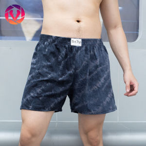 Quần đùi ngủ thun cotton cho nam họa tiết nhí dễ thương vải co giãn và thấm hút mồ hôi