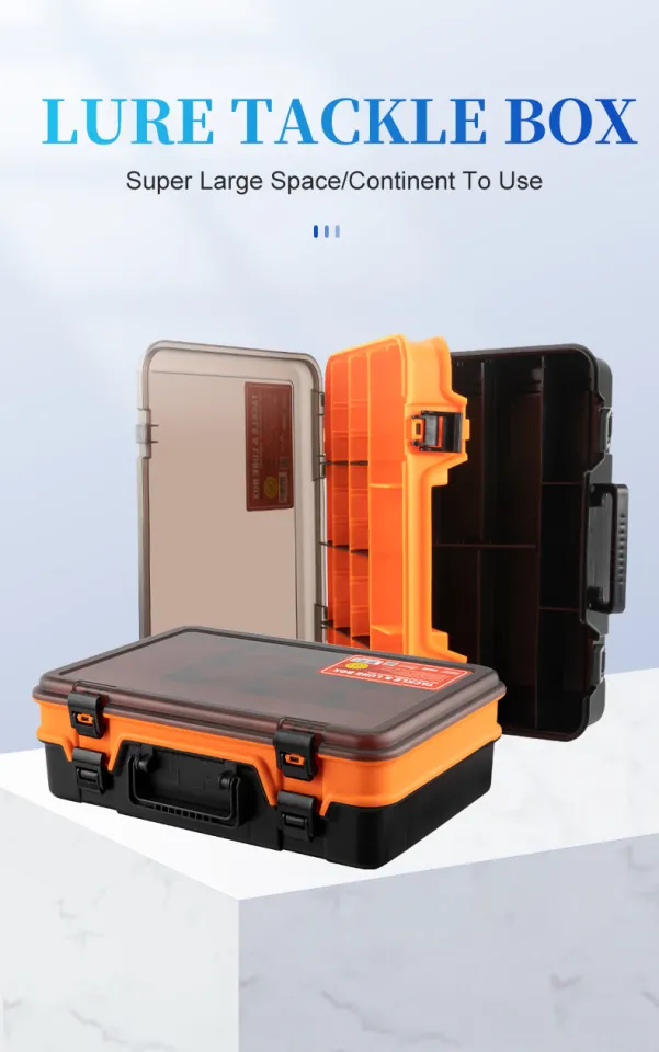 Kingdom Fishing Tackle Boxes Large Space Double Multi-function Lure Box  Free Space Created High Strength Fishing Accessories Box