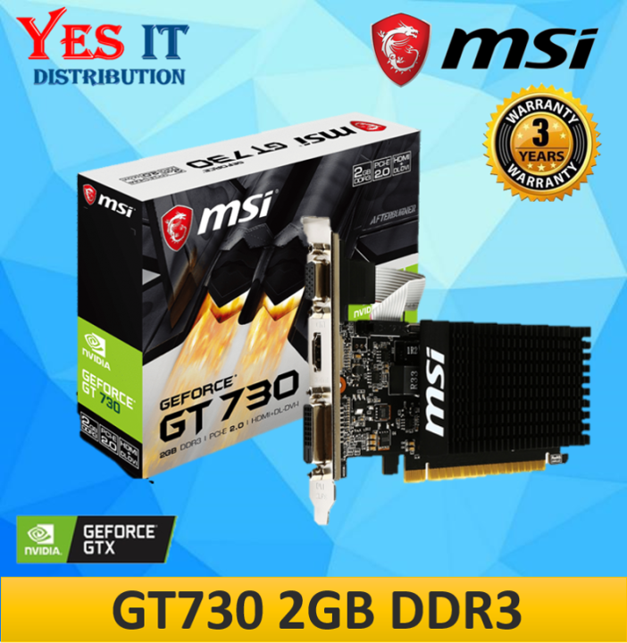 MSI GEFORCE GT730 2GB DDR3 64BIT LOW PROFILE (N730K-2GD3H) / GT