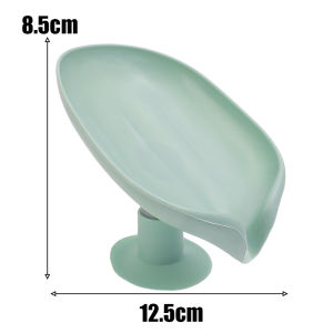 ที่วางสบู่แบบสร้างสรรค์2ชิ้นกล่องสบู่ทรงใบไม้ระบายกล่องเดินทางฝักบัวอาบน้ำมีถ้วยดูดถาดใส่ถาดสบู่อุปกรณ์ห้องน้ำ