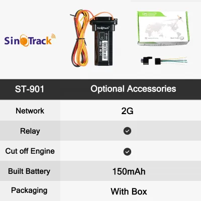 SinoTrack Mini Waterproof GPS tracker ST-901 Original For Car Motorcycle Vehicle Device Real time With online FREE APP