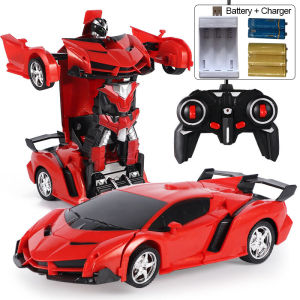 Transformer Car Remote Control 2 in1 Transformation Car Robot Models Deformation Car Kereta Kawalan Jauh  for boys