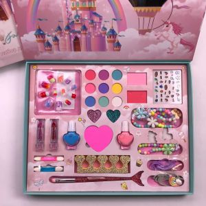 Princess Makeup Dressing Box Set Eyeshadow Blush Lipstick Makeup Handbag Set Kids Cosmetics Makeup Toys Kit For Girl