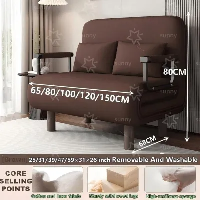 SUNNY BIERE STORE Dual Purpose Folding Sofa Bed Multi-Function Living Room Sofas Noon Break Lazy People Save Space Single Person Furniture