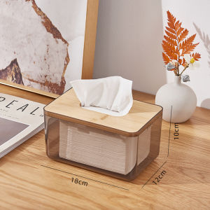 Bamboo Tissue Box Holder | Toilet Roll Holder | Tissue Holder | Transparent Tissue Box