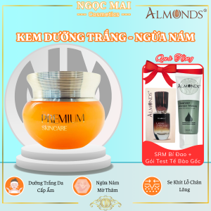 [+ Quà Tặng] Kem Dưỡng Trắng Da - Ngừa Nám Almonds Premium Skincare (8g - 40g) Chính Hãng