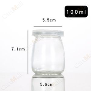 Pudding Bottle 100ml 150ml 200ml Glass Yogurt Cup Baking Mold With Lid