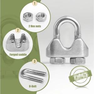 PER 10PCS Galvanized Steel Wire Rope Clamp Clip Wire Cable Clamp Wire Rope Clip 12MM16MM20MM 25MM