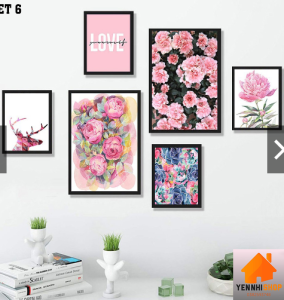 Xả kho tranh treo tường - tranh decor trang trí phòng khách phòng ngủ siêu đẹp tranh trang trí tường - combo 6 bức mini