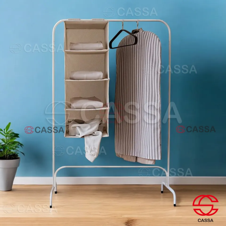 Cassa Tano 110cm Open Closet Wardrobe Clothes Rack Clothes Hanging