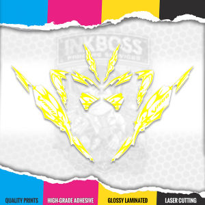 CLICK 125 V4 VARIO FOR WHITE DECALS (2026 TRIBAL LIGHTNING DESIGN) MotoKits By Inkboss Creations