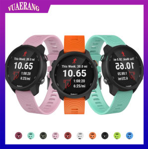 VUAERANG Colorful 20mm Sport Silicone Watchband Strap for Garmin Forerunner 245 245M 645 Vivoactive 3 Smart Bracelet Watch Band Wristband