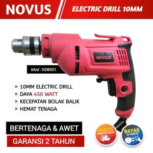 PROMO PAKET GERINDA + BOR 10MM VARIABLE SPEED / GERINDA TANGAN / MESIN BOR BOLAK BALIK Full Tembaga