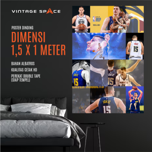 Wallpaper dinding JOKIC / poster basket/ wallpaper basket