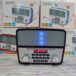 วิทยุ ฟังได้ทั้ง FM/AM มีแบตเตรี่ในตัว(ใช้ไฟได้ทั้ง AC/DC) มีไฟฉาย ช่องต่อหูฟัง รุ่น 0021