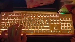 Zeus 104 Keys Memne Keyboard USB Wired Silent LED Backlit For Work School Office Home Use K-88