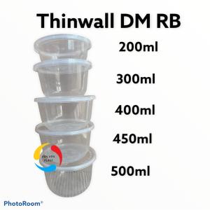 THINWALL BULAT MEREK DM/MANGKOK PLASTIK DENGAN TUTUP UKURAN 200ml300ml400ml450ml500 ML ISI 25PS TERMURAH KUALITAS TERBAIK