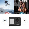 Andoer 4K60FPS ความละเอียดสูงพิเศษ WiFi กล้องแอคชั่นแคมเมราหน้าจอ Dual 170 ° มุมกว้าง30เมตรกันน้ำพร้อมรีโมทคอนโทรล1แบตเตอรี่ลิเธียมไอออนอุปกรณ์เสริมที่ติดตั้งชุดสีดำ. 