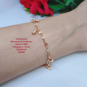 Gelang Juntai Perhiasan Aksesoris Lapis Emas 24k Anti Luntur Terbaru Terlaris