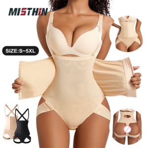 MISTHIN Corset Womens Underwear Nylon Tank Top Shapewear Bodysuit Waist Trainer Body Shaper S0268