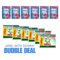 Powder detergent with downy fabric condationer combo luandre detergent with fabric conditioner TIDE  ARIEL SURF  DOWNY. 