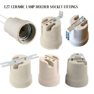 WARMIE หลาย Spec ใช้งานง่าย พร้อมขาตั้ง ฝาเกลียวขนาดใหญ่ การ E27 สำหรับโคมไฟจี้ ซ็อกเก็ตหลอดไฟ อุปกรณ์โคมไฟ เพดานแท่นแบน ที่วางโคมไฟเซรามิค