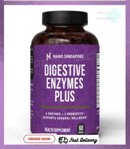 Nano Singapore Digestive Enzyme with Probiotic - Bloating Indigestion & Gut Health Support 60‘s