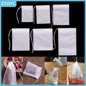 ZTOYL  100Pcs Non-woven Empty Teabags String Heat Seal Filter Paper Herb Tea Bags