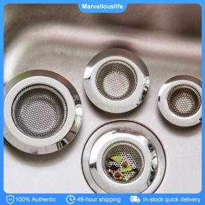 Stainless Steel Kitchen Sink Filter Anti-blocking Bathroom Sink Strainer Hair Catcher Waste Screen