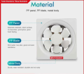 Standard ORIGINAL Exhaust Fan Sizes 6, 8, 10 and 12 Inches. 
