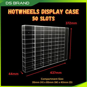 Rak Paparan Hot Wheels 50 Slot / Bekas Koleksi Mini Tomica / DIY Display DS Brand M2