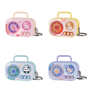 Pocket Sized Vintage Voice Recorder Keychain Novelty Electronic Toy 6cm Retro Tape Player Design