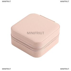 [COD] MINIFRIUT กล่องใส่เครื่องประดับขนาดเล็กกล่องใส่เครื่องประดับแบบมีซิปสำหรับเดินทางกล่องใส่ต่างหูสร้อยคอแหวนแบบพกพา