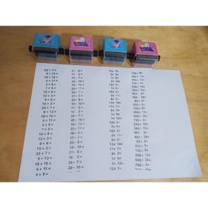 (Combo 4c) con lăn tạo phép tính Combo 4 loại CỘNG TRỪ NHÂN CHIA (tặng mực)