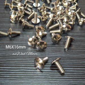 5pcs Baut Body Honda M6X16mm Nekel Universal / Baud Bodi / Baut Cover Motor / Baut Plat Nomor  Part