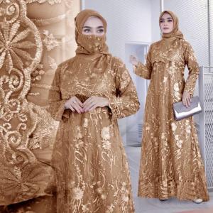 GAMIS KAREN / GAMIS BRUKAT / BAJU LEBARAN / PAKAIAN WANITA / GAUN PESTA / KEBAYA / JUMBO SIZE