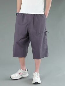60-130KG Plus Size Men Oversize Big Size Trousers Cargo Cropped Shorts㏇0704