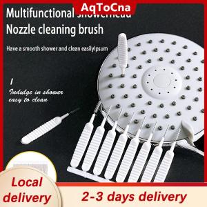 [COD] AqToCna Ship within 24 hours 10Pcs Set Shower Head Cleaning Brush White Small Brush Anti-Clogging Nylon Pore Gap Clean Brush For Phone Hole Kitchen Bathroom