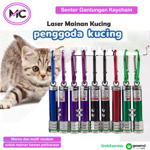 Laser Gantungan Kunci 2 in 1 Senter Mainan Interaksi Anak Kucing Laser Pointer Gantungan Keychain Senter 3 In 1
