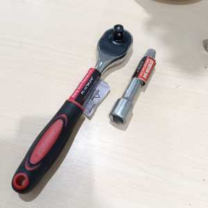 PAKET MURAH Gagang Ratchet Stang Kunci Shock 1/2 Sock Sok Rachet 1/2 25 cm + Sambungan Sock 5" Extension Bar 5 inch