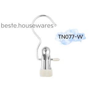 ไม้แขวนแบบหนีบ ที่หนีบผ้า เก็บเสื้อผ้ากางเกง ตัวหนีบผ้า ไม้แขวนถุงเท้า Stainless Steel Clothes Clips