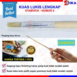 Kuas Lukis Cat Air Kuas Stamvick Kuas Nail Art Brush Kuas Gambar Kuas Melukis Peralatan Seni Melukis - 1 Pcs